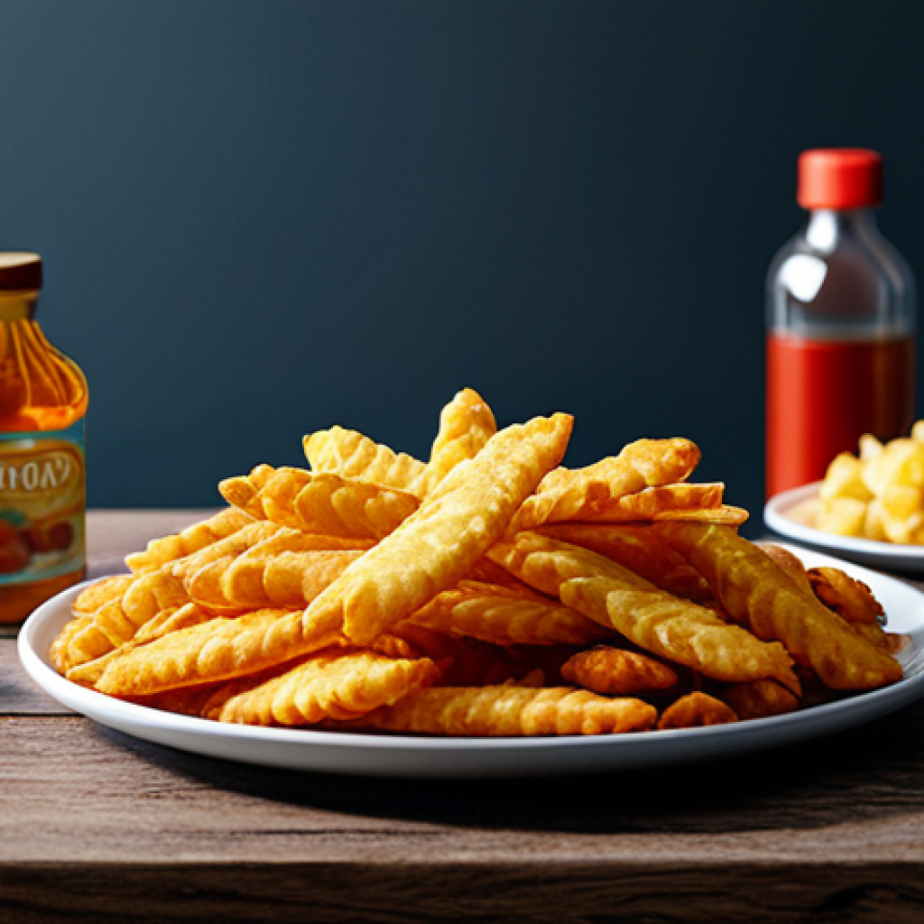 Image Prompt 1: Crispy Low-Oil Snacks**