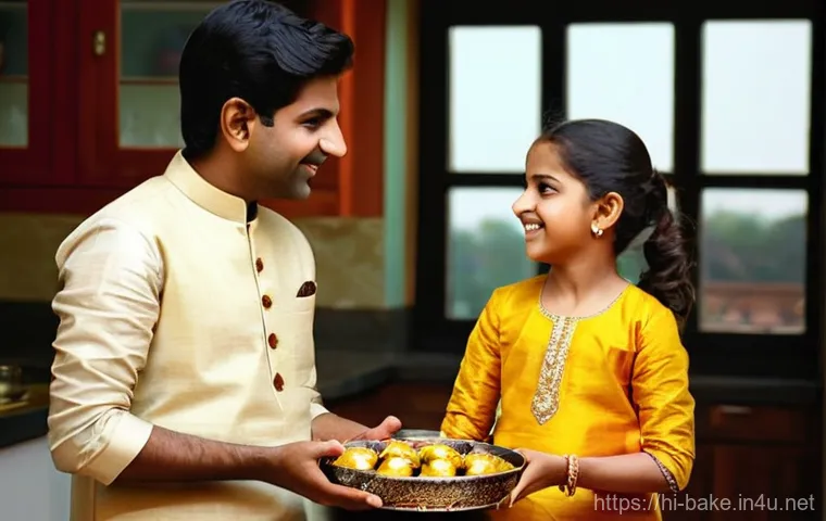 건강한 간식 제과 - Image Prompt 1: "The Joy of Healthy Indian Sweets"**