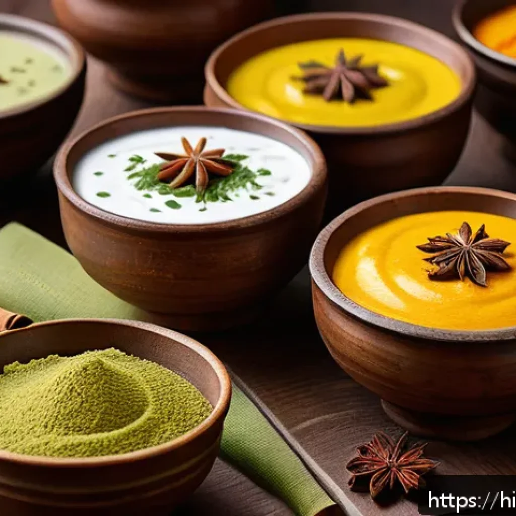 유산균이 포함된 제과 - A vibrant and detailed illustration of traditional Indian probiotic sweets arranged on a rustic wood...