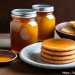 Home 18 설탕 대체 제과 제품 - A cozy kitchen scene featuring a diverse assortment of natural sweeteners displayed on a rustic wood...